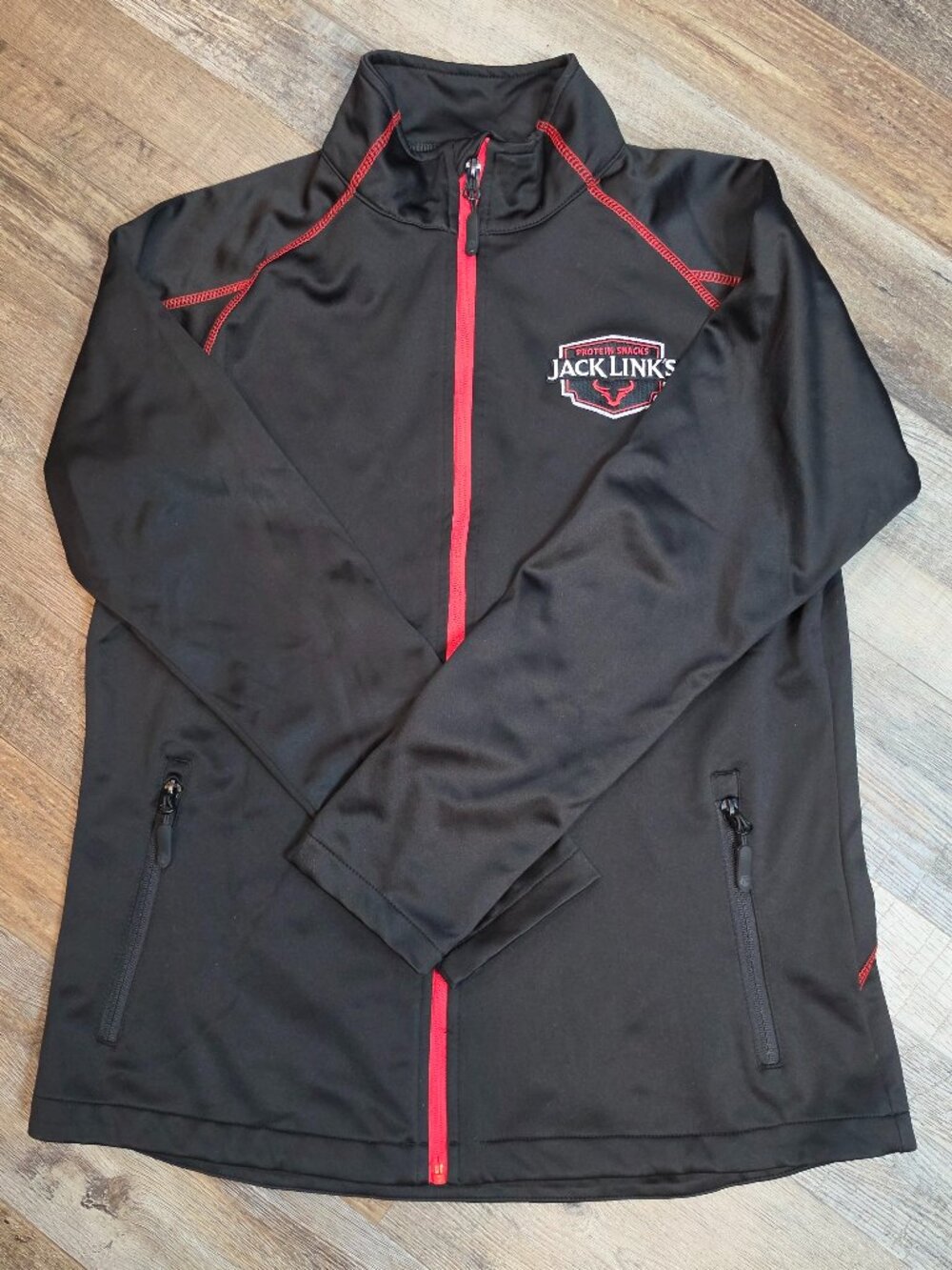 Jack Link's Protein Snacks Fersten Worldwide Black Red Zip Jacket Medium